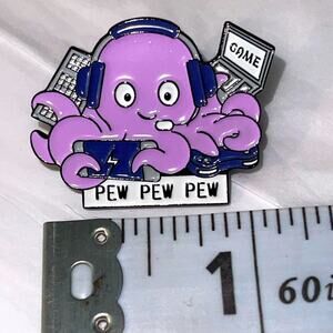 Gaming Octopus Game Pin Brooch